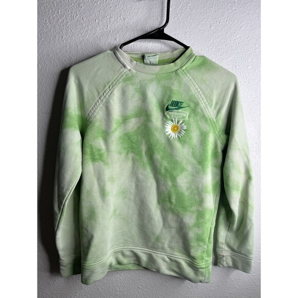 Nike From Generation to Guide Daisy Crewneck Sweatshirt Green Tie-Dye L Women’s - Picture 2 of 15
